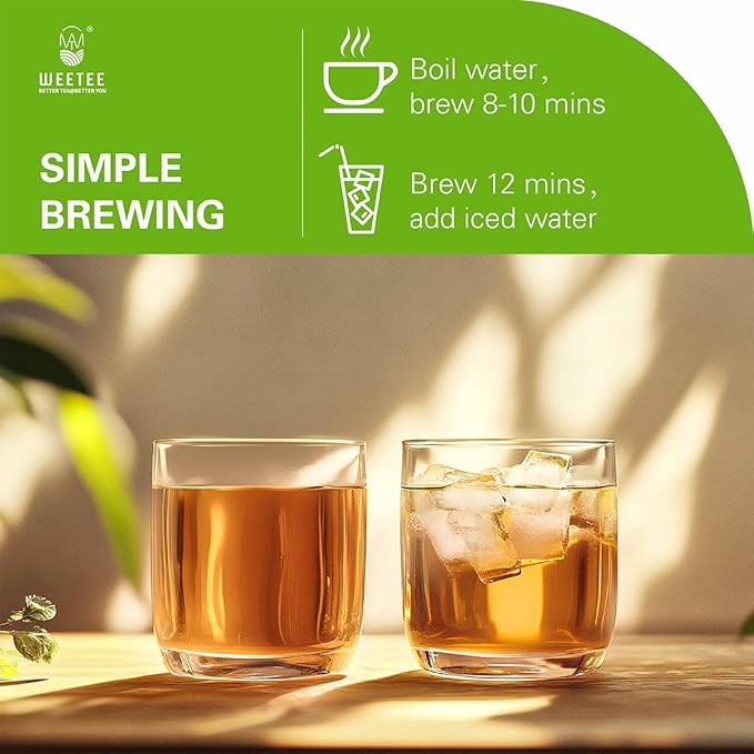 WT WEETEE Organic Green Tea Dandelion, Made of Organic Roasted Dandelion Root and Green Tea, 50 Tea Bags, Rich in Antioxidants & Liver Support