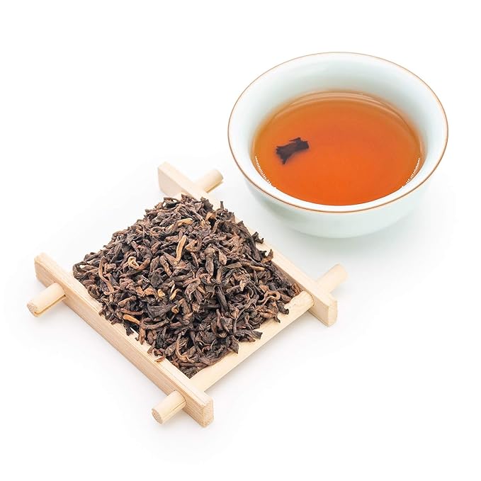 Oriarm Ripe Puerh Tea Loose Leaf - Yunnan Black Pu-erh Tea - Chinese Shu Puer Tea - 450g (16-ounce)