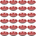 JapanBargain, 24x Plastic Melamine Soy Sauce Dishes Dipping Bowls Snack Side Dish Bowl Seasoning Dishes, 3.75 inch, Black and Red