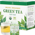 Soeos Organic Green Tea, 100 Tea Bags (Pack of 1), Caffeinated, Fresh and Healthy Green Tea, 6.3 Ounce