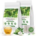 Soursop Leaves Tea Bags, Premium Soursop Graviola Leaves Herbal Tea, Pure & Natural Soursop Leaves for Digestion, Support Healthy Skin & Sleep, No Additives, Caffeine Free (100 Bags/2 Pack)