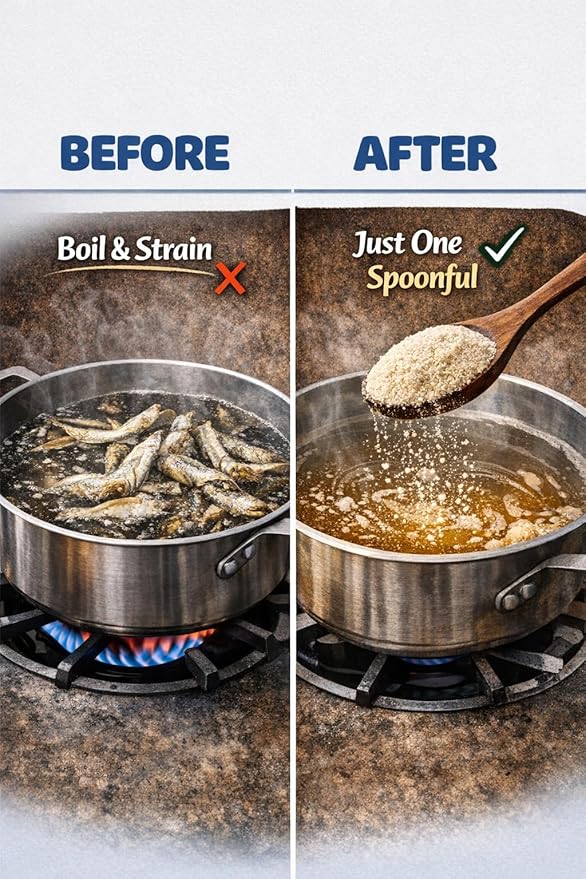 Korean Anchovy Powder 8 oz (227g) – Natural Umami Broth Base, Fine Ground Dried Anchovies, Soup & Stew Seasoning, Ramen, Fried Rice & Pasta Boost, No Additives