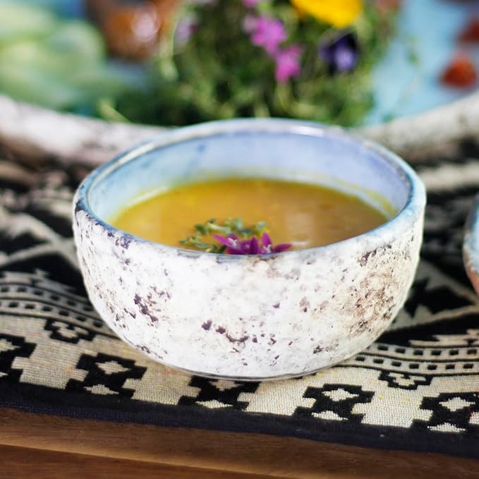 roro 3.5 Inch Handmade Coral Stoneware Sauce Bowls - Set of 4, Coastal-Inspired Ceramic Dipping Bowls, Rustic Small Serving Bowls for Condiments, Appetizers, and Sauces