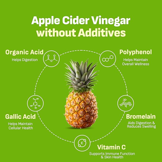 [Liveling] Pineapple Cider Vinegar Drink Stick & 3-in-1 Shot with ACV – ShineMuscat Flavor | Supports Digestion, Daily Cleanse, Sugar-Free, Low-Calorie, Portable On-The-Go Packets (30 sticks)