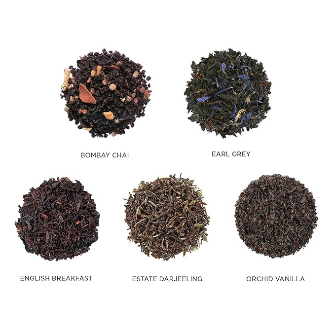 Tea Forte Single Steeps Loose Leaf Tea Sampler, Assorted Variety Tea Box, 15 Single Serve Pouches, Gifts for Mom, Black Tea