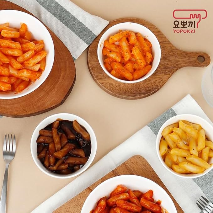 Yopokki Instant Tteokbokki Rice Cakes Korean, Bulgogi Topokki Cup - Great with Cheese and Ramen Toppings, Korean Snacks for College Dorm, Korean Street Food Quick & Easy to Prepare, Pack of 2
