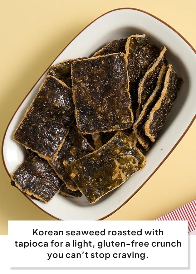 Korean Seaweed Nachos Kimchi Flavor – 1.41oz (40g) Resealable Zipper Pack – Bold Spicy Kick, Light & Crispy Gourmet Snack