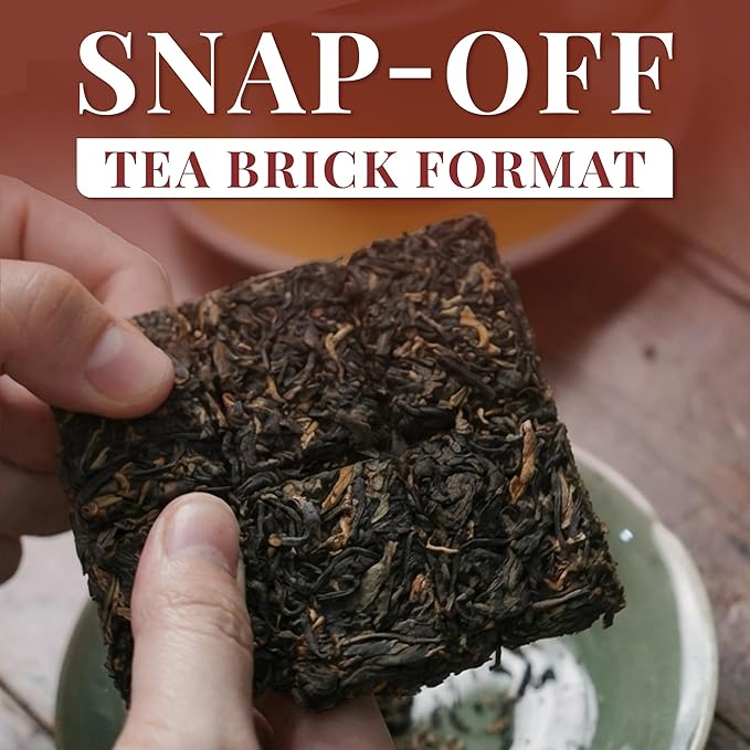 Pu-erh Tea Cake 36g | After-Meal Reset Ritual | Brew Once, Drink All Day | Smooth, Non-Stimulating Ripe Pu-erh | 6 Breakable Pieces, No Tools Needed | Ancient Tree Tea from Vietnam | Chill Cham Grounded