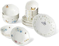 Lenox Dinnerware Set, Butterfly Meadow 24-Piece Bowls Set, Service For 6, Elegant Porcelain Dinnerware, Microwave And Dishwasher Safe, Dish Set, Plates & Dishes, Ramen Bowl (Assorted, 24 Piece)