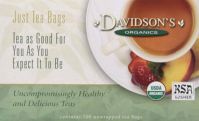 Davidson's Organics, Raspberry Cream Caramel, 100-count Unwrapped Tea Bags