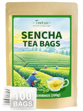 TeeLux Sencha Tea Bags, Premium Sencha Green Tea, Refreshing & Smooth Flavor, Iced & Hot Tea, 100 Count