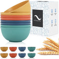 PYRMONT Unbreakable Cereal Bowl 26 OZ Alternative Plastic Bowls Reusable Wheat Straw Bowls Set of 8 Dishwasher & Microwave Safe Rice Bowls for Kitchen,RV,Travel Dish Sets for Food,Fruit-Colorful
