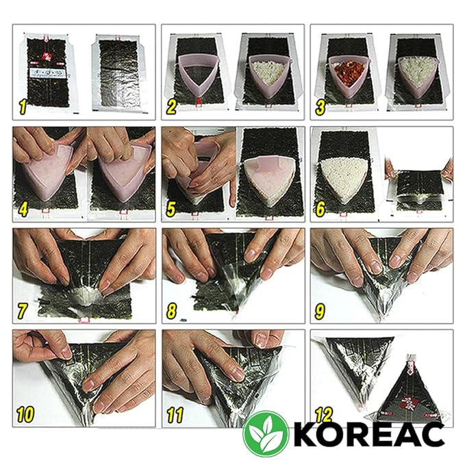 KOREAC_Myungga [50 * 3 Total 150 sheet] Seaweed Wrappers for Triangular Onigiri Rice Ball