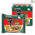 Nongshim Shin Ramyun Green Noodles, Vegan Spicy Korean Instant Ramyun, Mushroom & Fried Tofu Flavor, Bold Veggie Flavored Broth, Quick & Easy, Pantry Essential, Microwaveable, 4.4 oz (Pack of 4)