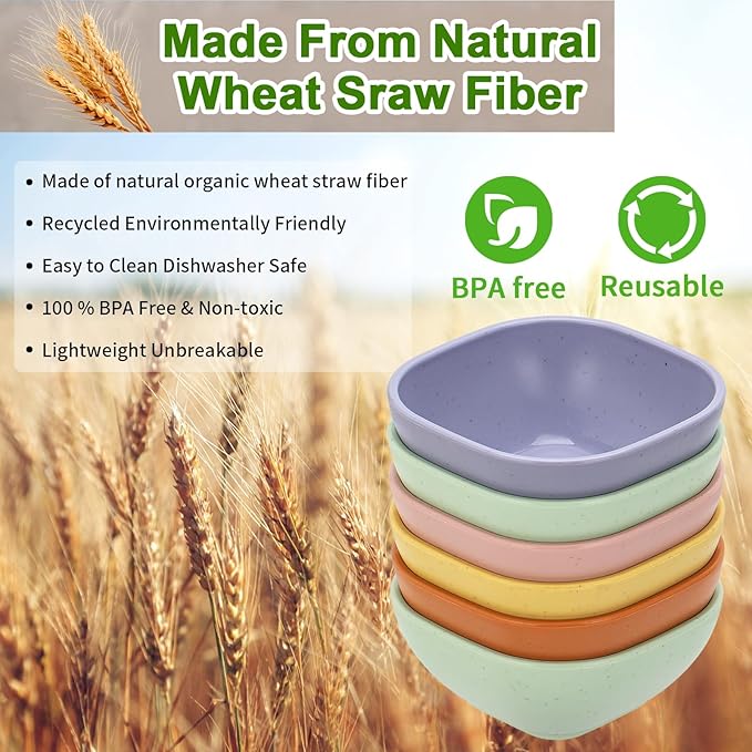 20 Pack Small Bowls, 4.5 OZ Wheat Straw Soy Sauce Dishes, Unbreakable Dessert Bowls,Dipping Sauce Cups, Mini Prep Bowls,Snacks, Sauce Ketchup, BBQ (soft colors)