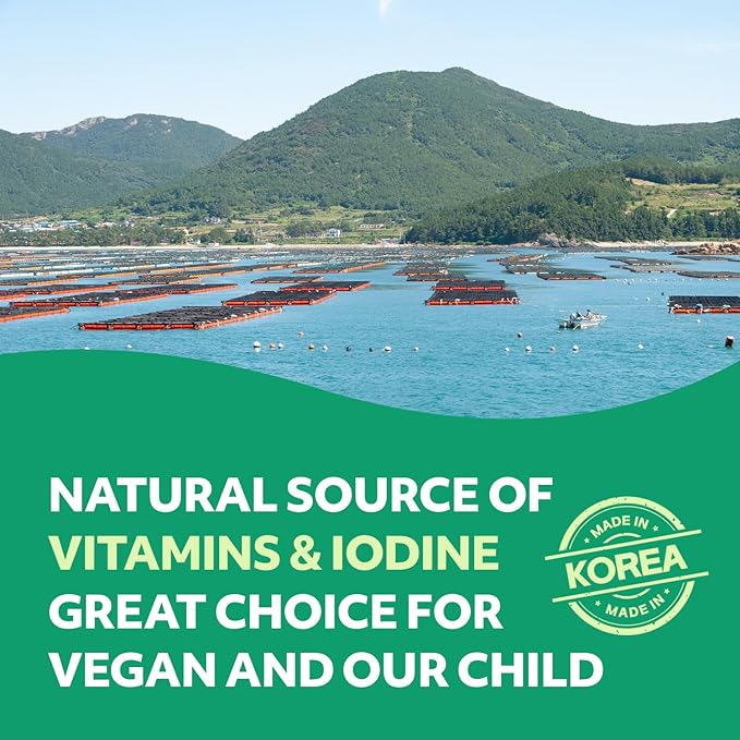 Kim’s Table Roasted Seaweed Snack – Korean Seasoned Spicy Seaweed Sheets, Light & Crispy, Healthy Low Calorie Gluten Free Vegan Snack, 6 Convenient Packs (0.14oz Each) (Wasabi) 와사비맛 한국 김