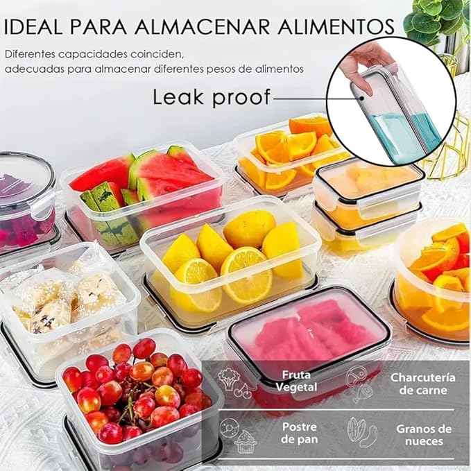 48 Pack Meal Prep Containers Set With Airtight Lids,BPA Free Food Storage Containers For Leftovers Leakproof Stackable Freezer/Microwave/Dishwasher Safe (24, Rectangular+Square)