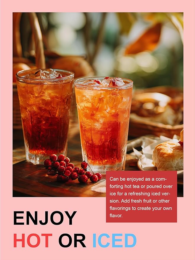 TeeLux Black Tea Loose Leaf, Premium Yunnan Black Tea, Floral Aroma, Smooth & Full-bodied Taste, Hot & Iced Tea, 16oz