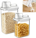 Cereal Container and Rice Storage Dispenser-Airtight Food Storage Organizers BPA-free Plastic Kitchen Pantry Storage Containers food-grade PET material Suitable for rice, grains