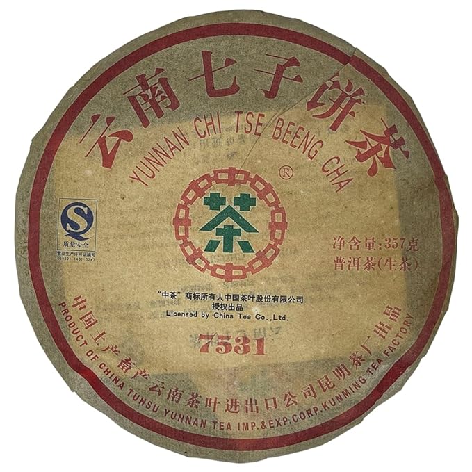 Custom Tea 7531 2007 Raw Pu-Erh Tea Cake 357g