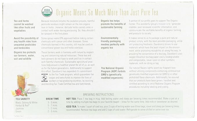 Davidson's Organics, Meyers Lemon, 100-count Unwrapped Tea Bags