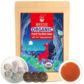 WT WEETEE Organic Pu-erh Tea, Organic Ripe Puerh Tea Mini Tea Cake with Glutinous Rice Fragrant, Chinese Aged Pu'erh Loose Leaf (3.5 Ounce/ 20 Cakes)