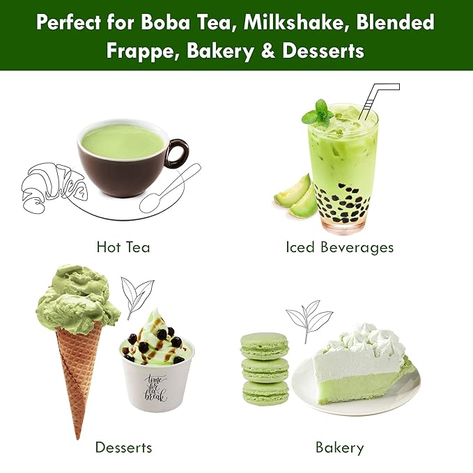 Honeydew Bubble Milk Tea Instant 3in1 Powder Mix -1kg (33 Drinks) | For Boba Tea, Milkshake, Blended Frappe and Bakery | Authentic Taiwan Recipe | Zero Trans Fat, No Preservatives by Moriyama Teahouse