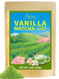 TeeLux Vanilla Matcha Green Tea Powder, First Harvest Premium Matcha + Delicate Vanilla Powder, Flavorful & Aromatic, Hot or Iced Tea, 3.5oz