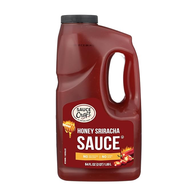 Ventura Foods Sauce Craft Honey Sriracha Sauce with Sweet Heat, Versatile and Globally Inspired Spicy Sauce for Food Service, Wings, Sandwiches and Dipping, 0.5 Gallon