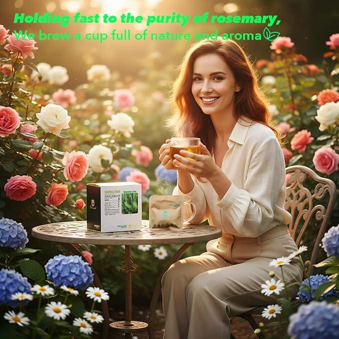 Soilmount Organic Rosemary Tea Bags | Mi Die Xiang – 18 Tea Bags per Box, Naturally Flavored, Promotes Health and Relaxation