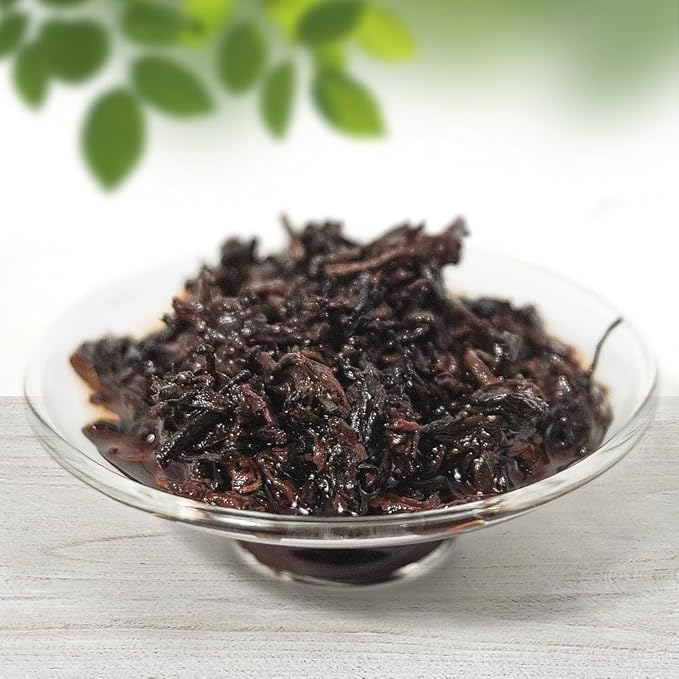 LWXLJMJZC－2021yr Organic Ripe Puerh Tea Cake -USDA certified Cook Pu erh-150（Cups) Shu Puer Tea -Black Pu'erh -Yunnan Chinese Pu er Cake - 357g/12.6oz