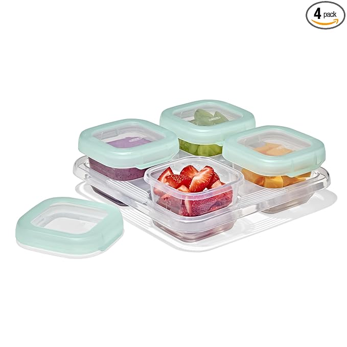 OXO Tot Baby Blocks Food Storage Containers (4 Oz.) - Opal