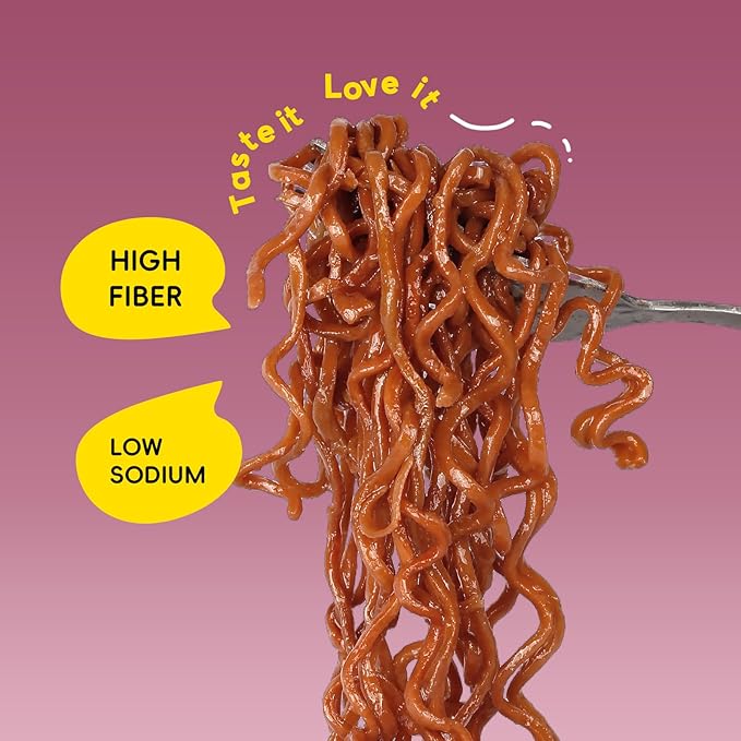 SUNGIVEN Organic Ramen Noodles Beetroot Healthy Low Sodium Ready in 3 Minutes Non-Fried Instant No Additives or Preservatives 2.47 OZ (Pack of 10)