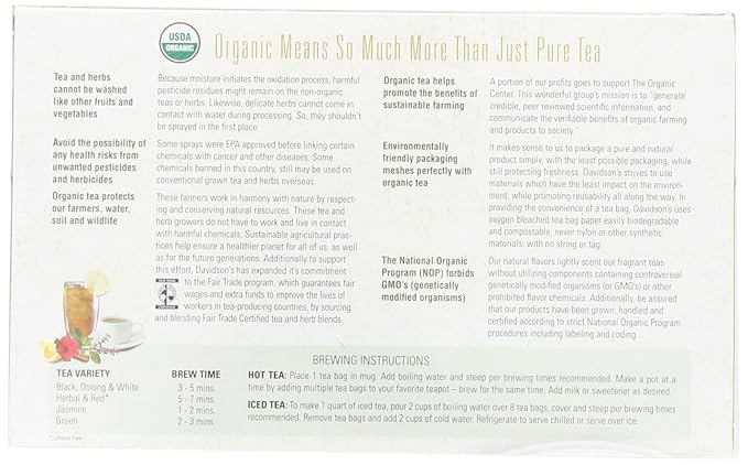 Davidson's Organics, Spearmint Orange Spice, 100-count Unwrapped Tea Bags