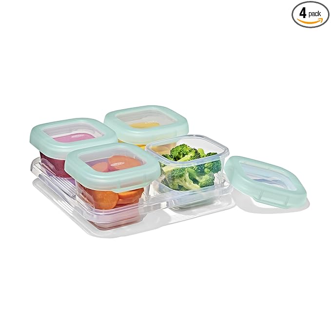OXO Tot Baby Blocks Food Storage Containers (6 Oz.) - Opal