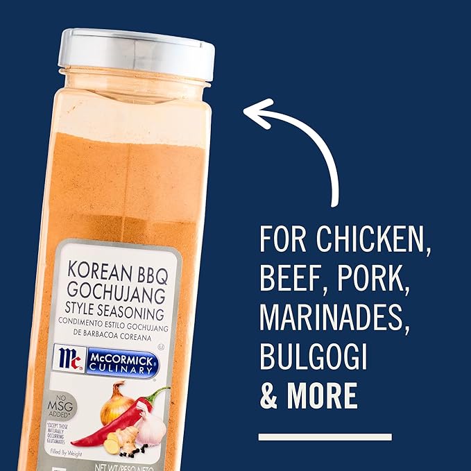 McCormick Culinary Seasoning, Korean BBQ Gochujang Style, No MSG Added, Gluten Free, For Culinary & Professional Kitchens, 24.5 oz (Pack of 6)