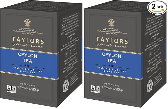 Taylors of Harrogate Pure Ceylon, 50 Teabags (Pack of 2)