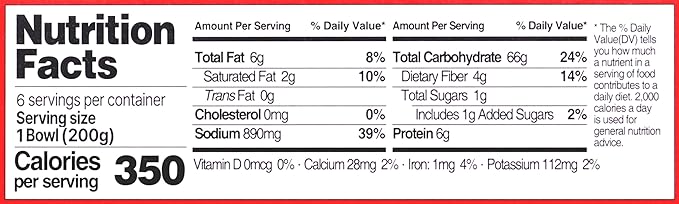 [KCHELIN] Microwaveable Korean Kimchi Fried Rice (Pack of 6), Korean Food, Instant, Quick & Delicious, Shelf- Stable, On-the-Go Meals, 7.05 oz per Bowl