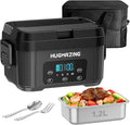 Hugmazing Cordless Electric Lunch Box for Adults, Men & Women – Rechargeable Self-Heating Food Warmer with 1.2L SS Container, Battery-Powered Heated Lunch Box, Perfect for Work and Travel Use (Grey)