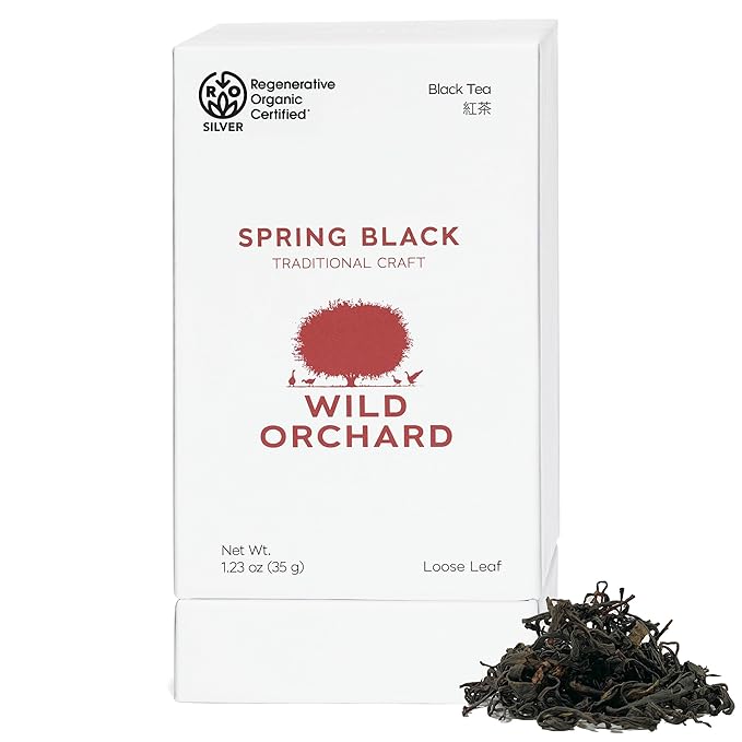 Wild Orchard Premium Grade Black Tea - 100% Regenerative Organic Certified - Pure Loose Leaf Black Tea - Sustainably & Regeneratively Cultivated on Jeju Island in South Korea