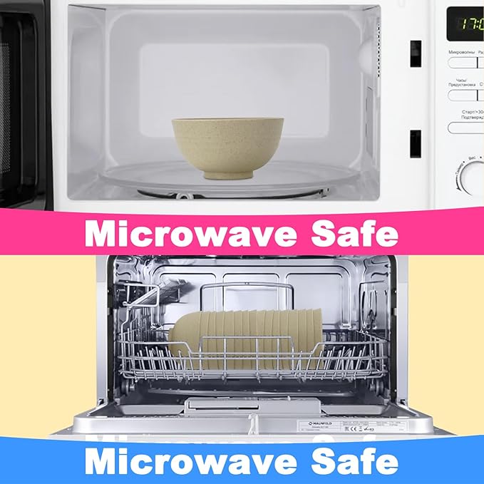 PYRMONT Wheat Straw Bowls Set of 8 Unbreakable Small Bowls 10 OZ Alternative Plastic Bowls Reusable Stackable Ice Cream Bowls for Kitchen Dishwasher & Microwave Safe Cute Bowls for Dessert,Snack-Beige