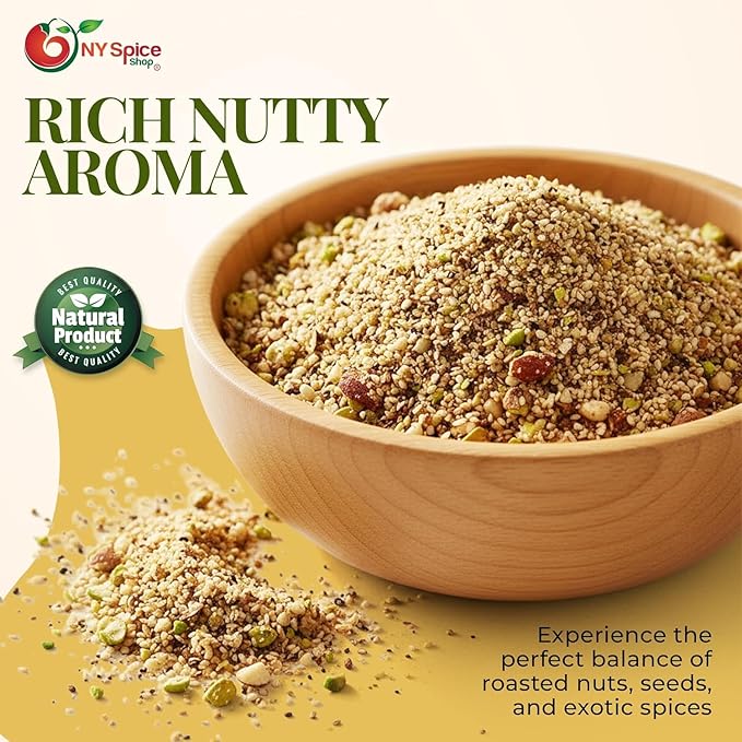 NY Spice Shop Dukkah Spice Blend - Traditional Egyptian Dukkah Mix Seasoning of Nuts and Spices - Perfect for Middle Eastern Cuisine (4 Ounce (Pack of 1))