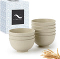 PYRMONT Wheat Straw Bowls Set of 8 Unbreakable Small Bowls 10 OZ Alternative Plastic Bowls Reusable Stackable Ice Cream Bowls for Kitchen Dishwasher & Microwave Safe Cute Bowls for Dessert,Snack-Beige