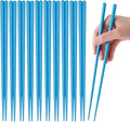 10 Pairs Fiberglass Chopsticks Non-Slip Tips, Dishwasher Safe & Reusable Japanese Korean Chopsticks for Sushi Ramen, 9.63 inch/24.5cm Chop Sticks for Family Restaurant - Blue