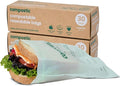 Compostic Compostable Sandwich Bags (60 Count) Starter Pack — Resealable Zip-Seal, Plant-Based, Home Compostable, Freezer & Microwave Safe, BPA-Free, Non-Toxic, GMO-Free Food Storage Bags