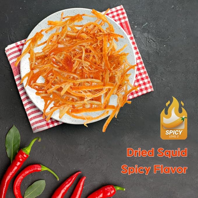 K-Herb– Korean Dried Squid Flavorful Grilled Soft Butter 꽃보다 오징어 (Dried Squid Spicy (5.3 oz))