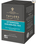 Taylors of Harrogate Afternoon Darjeeling, Black Tea, Pillow Bags 50 Count (Pack of 6), Delicate, Sweet & Floral, Caffeinated, Enjoy Hot or Iced, 300 Teabags Total