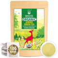 WT WEETEE Organic Ginger Green Tea Bags, Made of Green Tea with Ginger Roots, 100 Warm & Refreshing Low Caffeine Herbal Tea Bags