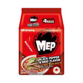 Samyang MEP Black Pepper Beef Ramen, Spicy Korean Instant Bag Noodle Soup, Authentic Bone Broth Ramyeon, Easy Cook Noodles, 3.88 oz (Pack of 4 Bags)