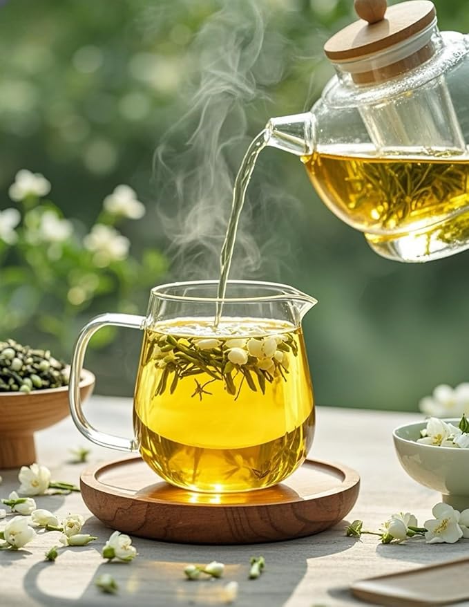 6-Tea Variety Pack: Jasmine White, Peach Oolong, Lemon Black, Chrysanthemum Pu-erh, Jasmine Tea, Assorted Oolong Blends | Individually Wrapped, Ready to Gift (Jasmine Tea)